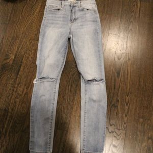 Light wash jeans